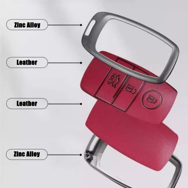 Funda Carcasa Llavero Coche Aleación Zinc Cuero Para KIA Forte K3 Rio5 Cerato Sportage Foto 3 de 4