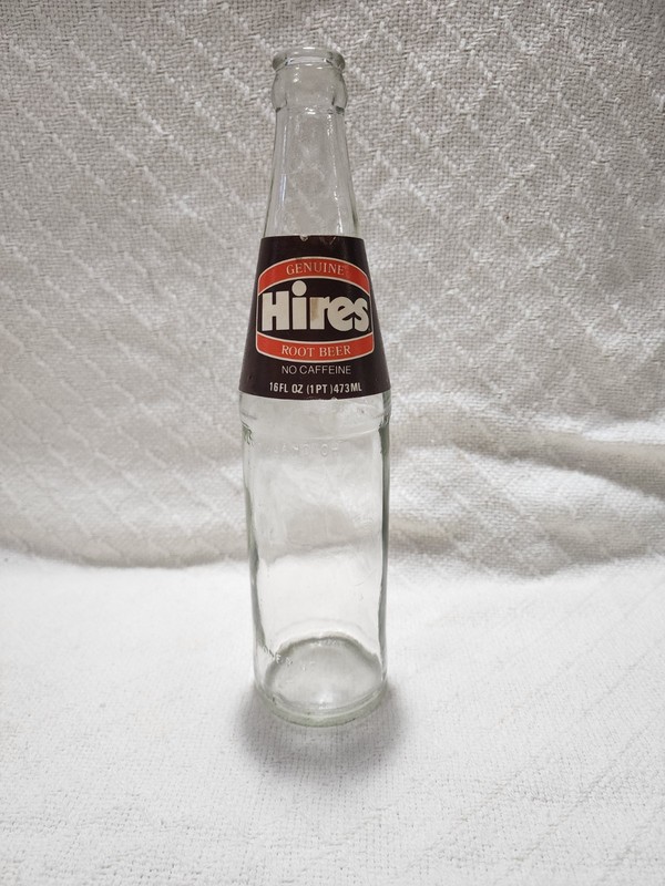 Vintage 1982, Hires Genuine Root Beer, 16 Flu Oz Bottle, Cleveland Ohio