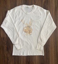 Vintage 1970s Playboy Thermal Waffle Top L Made in USA Hanes 50 Cotton 50 Poly