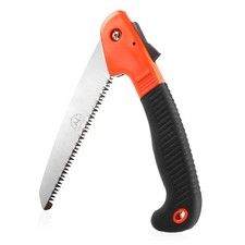 Folding Pruning Saw, Premium Hand Saw with Secure Lock Orange/Black 