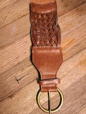 Women Stretch Elastic Classic Flexible size Full Grain Leather Belt