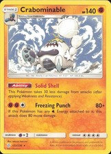 Crabominable 122/236 Rare Cosmic Eclipse Pokemon Near Mint