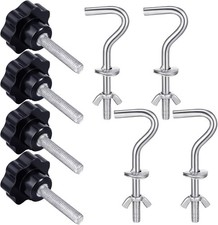 Therwen 8 Pcs Hammock Hardware Kit Heavy Duty Stand Hook Silver