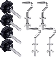 Therwen 8 Pcs Hammock Hardware Kit Heavy Duty Stand Hook Silver 