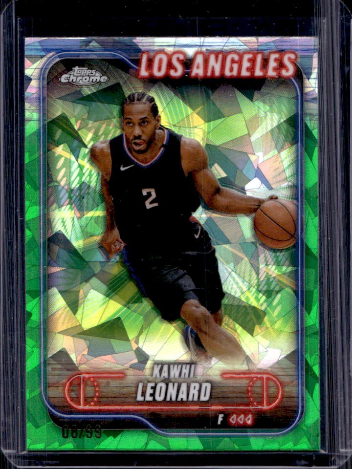2024-25 Topps Chrome Sapphire Edition Kawhi Leonard Green #8/99 Clippers