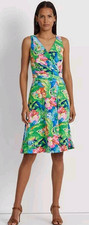 Lauren Ralph Lauren Floral Fit & Flare Dress Womens Size 6 NWT Sleeveless Lined