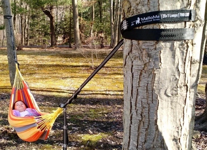 MalloMe XL Hammock Straps for Trees - Hammock Tree Straps Set 2000+ LBS Heavy OB - Image 4 of 4