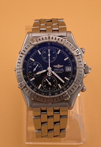 Breitling Chronomat Blackbird A13350 Stealth 40mm Steel Chronograph Watch