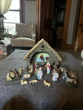 Vtg 1960s Nativity Manger Set Creche Depose Italy