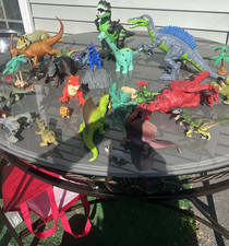 Mixed Lot Dinosaur Action Figures. Tyrannosaurus Rex, Stegosaurus. Plastic Toy
