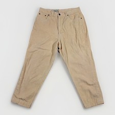 Eddie Bauer Vintage Corduroy Khakis Women Size 12 High Rise Straight Leg