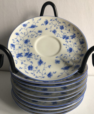 Arzberg 1382 Blue Flowers Saucer 5 7/16'' Porcelain Rimmed 10 Avail Sold Separate