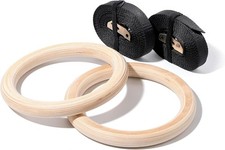 Wood Gymnastic Ring Olympic Strength Training Gym Rings Wooden