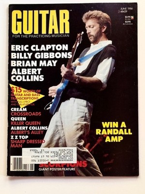 Guitar magazine June 1986 Eric Clapton, Brian May,Queen, ZZ Top
