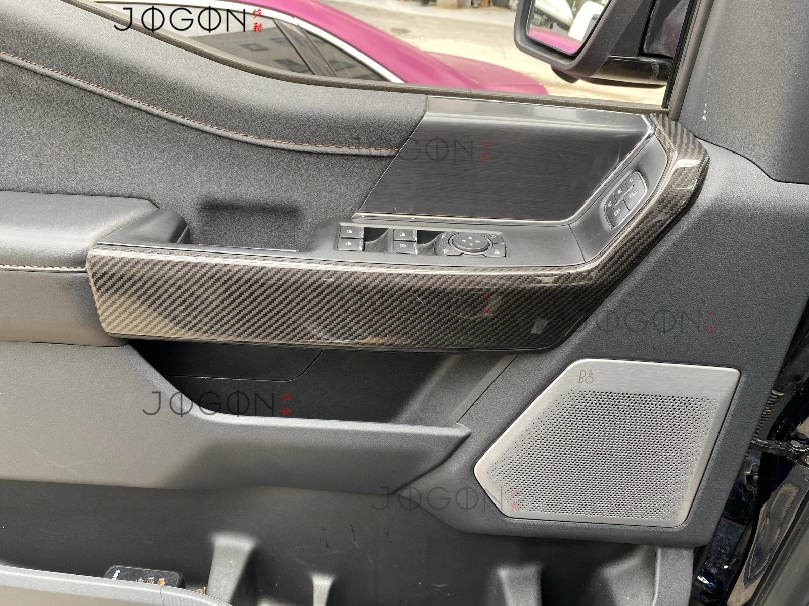 Real Carbon Fiber 2-Door Interior Door Panel Decor For Ford F-150 XL XLT 2021-26 - Picture 2 of 10