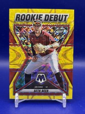 Seth Beer #'d /99 RC - 2022 Panini Mosaic Rookie Debut Reactive Yellow Holo SP