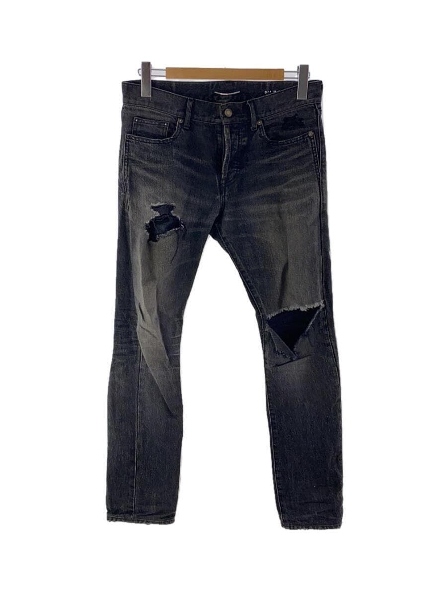 SAINT LAURENT Pantalone Skinny 28 Denim Nero D13X 500779 YA855 1407