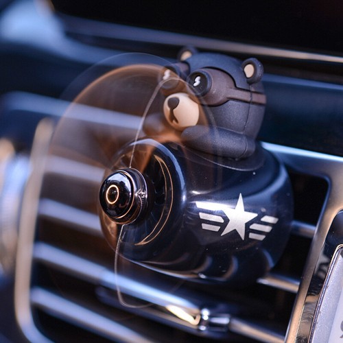 Car Air Freshener Bear Pilot Rotating Propeller Air Outlet Fragrance Diffuser # - Picture 9 of 42