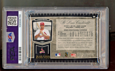 2004 Leaf Certified Cuts Yadier Molina AUTO /499 RC Cardinals PSA 