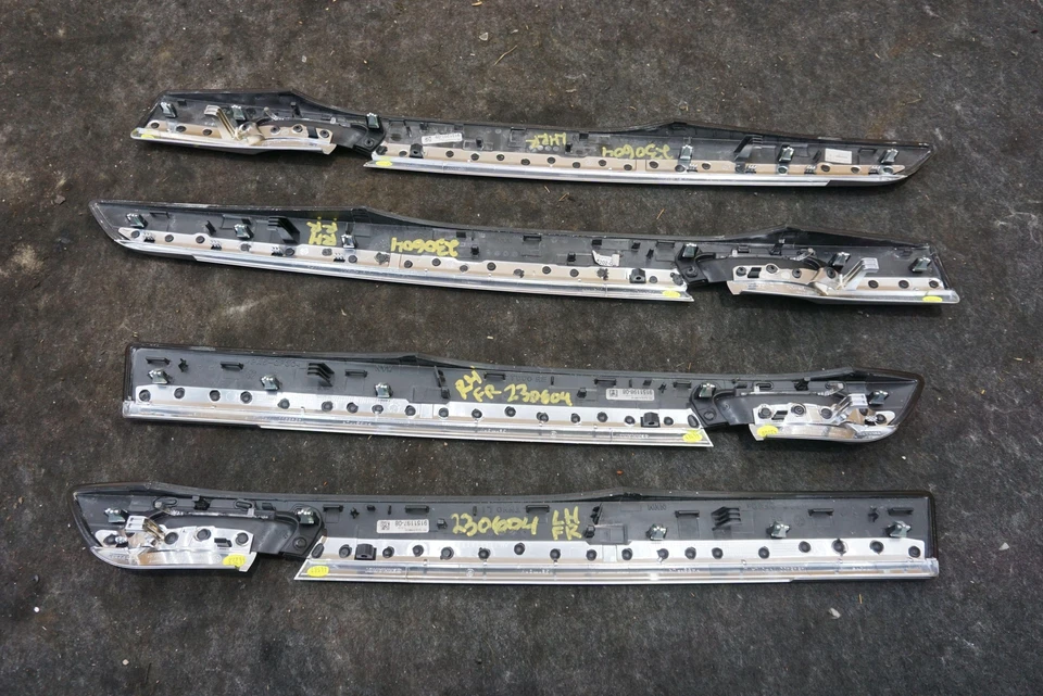 Juego de molduras de puerta de madera delanteras y traseras OEM 9151197 BMW 740 750 760 2009-15 Foto 4 de 4