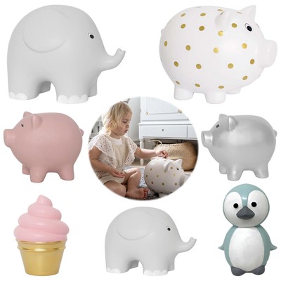 JaBaDaBaDo Keramik Kinder Sparschwein Pinguin Blau Weiß Spardose Geld-Büchse
