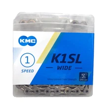 KMC K1SL SuperLite Kool Wide Chain - Single Speed 1/2" x 1/8", 100 Links, Silver