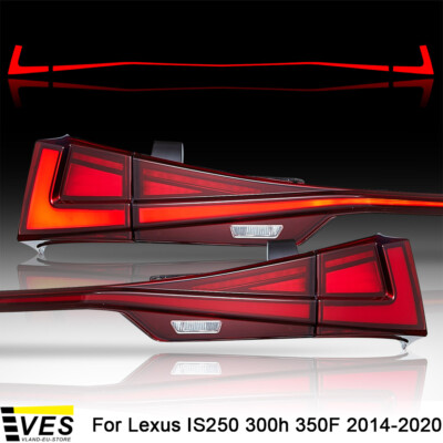 VLAND LED Tail Lights Dynamic Animation For Lexus IS250 300h 350F 2014-2020 2PCS