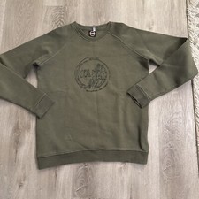 Colmar Sweatshirt Crew Neck Logo Fleece Lined 16 Yr 172 CM Green