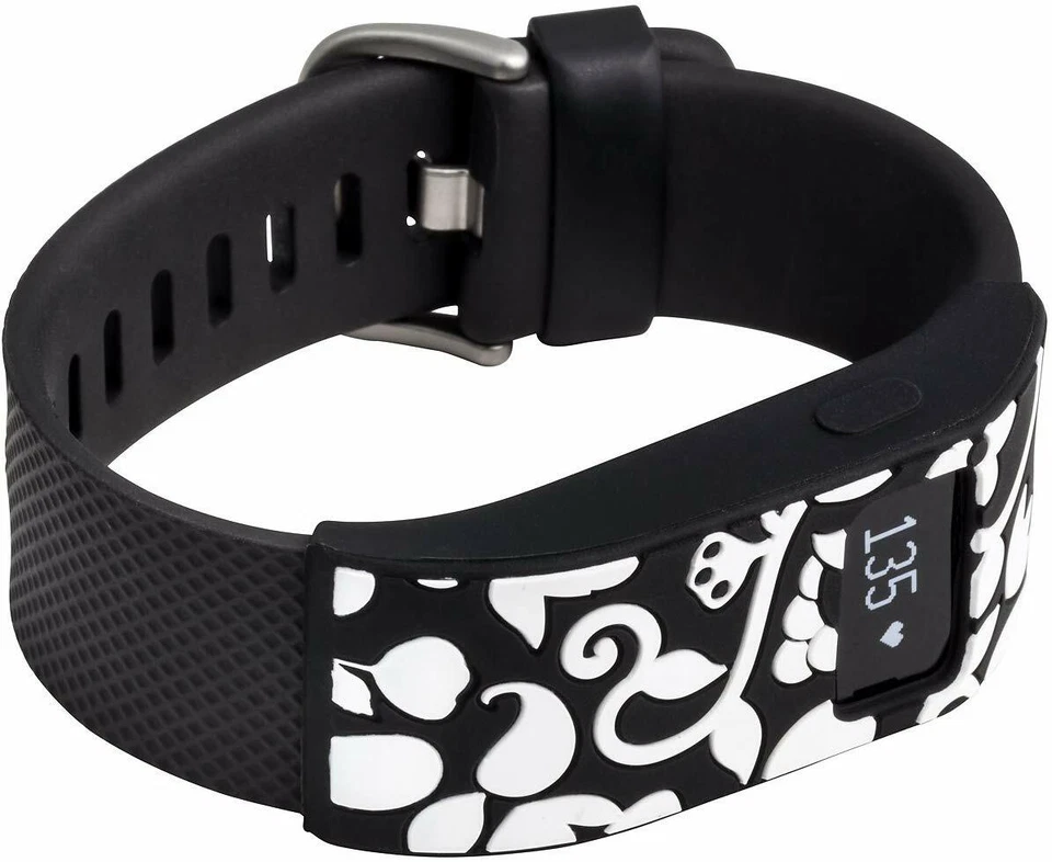 Funda de banda de diseñador Fitbit Charge HR de French Bull * Negra * NUEVA Foto 3 de 3