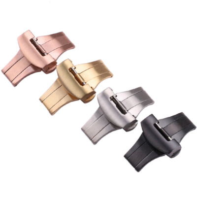 Brushed Stainless Steel Watch Buckle Folding Butterfly Clasp 20 22mm for Panerai