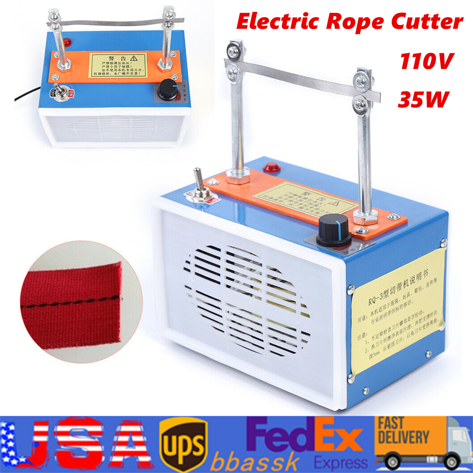 35W Electric Hot Knife for Rope Foam Cutting 110V Styrofoam Heater Tool
