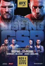 UFC 217 Fight Poster 11x17 Inches - Bisping vs GSP | Garbrandt vs Dillashaw