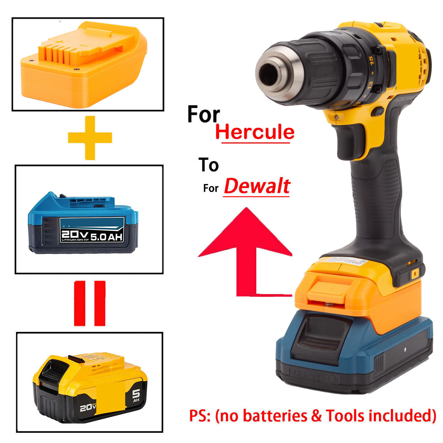 Visseuse à Percussion Sans Fil Hercules 20V – Mandrin 1/4", Batterie Non Incluse (Neuf, Léger Défaut Possible)