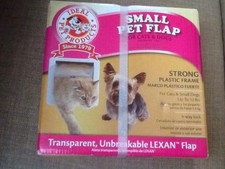 Ideal Pet Flap/Cat Flap White Small pets to 12 lbs Cutout Size 7 1/2" X 7 1/4"