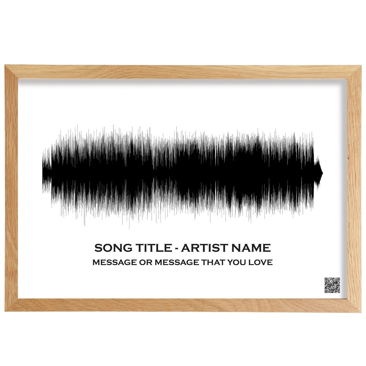 Soundwave Print with QR Code - Custom Song Poster, Custom Sound