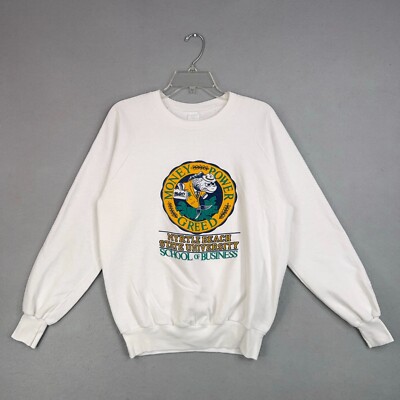 Vintage Myrtle Beach Sweatshirt Adult Medium Mullets Business University Greed