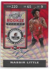 Nassir Little  RC Auto  ▪  2019-20 Contenders Optic Tmall  RED WAVE Prizm Ticket