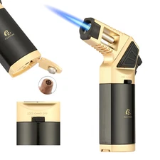 Galiner 1 Jet Butane Cigar Torch Lighter With Punch Windproof Refillable Flame