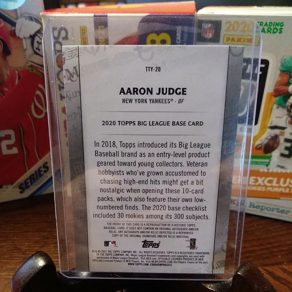 2021 Topps Series 1 Aaron Judge Tty-20 Sp Insert - Image 2 of 2