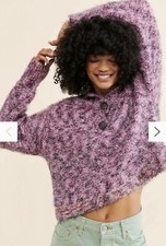 Free People Stellar Pullover sz Medium sweater slouchy oversized lagenlook cozy