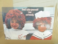 Don't take yourself too seriously raggedy Ann Vintage Poster 1970's inv G7368