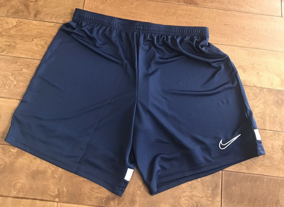 Men's Nike Standard Fit CW6107 Dri-Fit Soccer Shorts Blue Sixe XXL