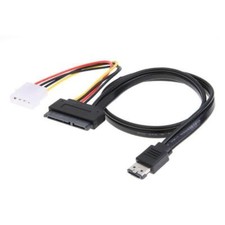 50cm Power ESATA Combo to SATA 22pin  IDE 5V 12V for 3.5" 2.5" Hard Disk Cable