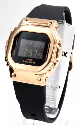 New Casio G-Shock Square Rose Gold Black Digital Watch GMS5600PG1 $180