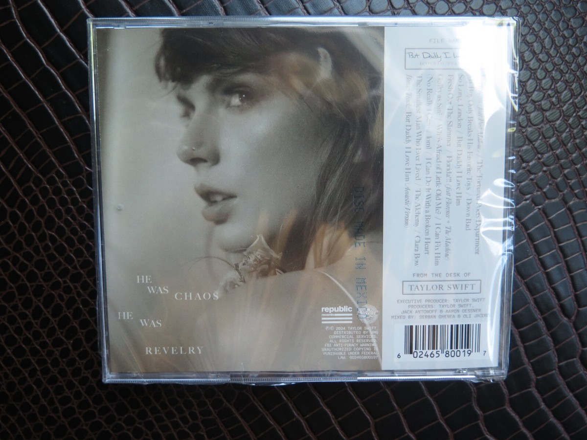 Taylor Swift TTPD “But Daddy I love Him” Taylor Swift: TTPD CD + Bonus Track “But Daddy I Love Him