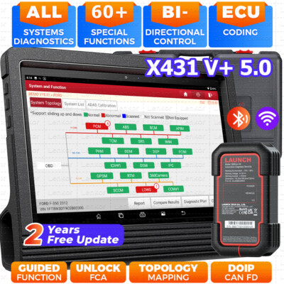 2024 LAUNCH X431 PRO3S+ V+ 5.0 Bidirectional OBD2 Diagnostic Scanner Key Coding