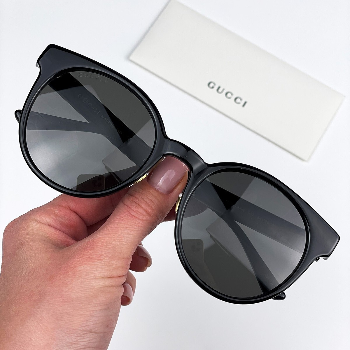 NEW Gucci GG1339SK 002 Black Grey Polarized Oval Women Sunglasses Gucci GG1339SK-002 Women main image 4