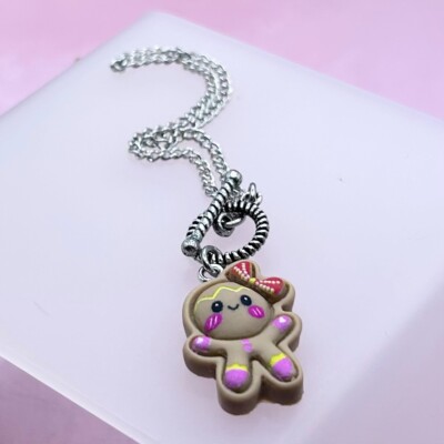Weihnachten Lebkuchen Frau Keks Anhänger T-Bar Bettelarmband Geschenk Strumpf