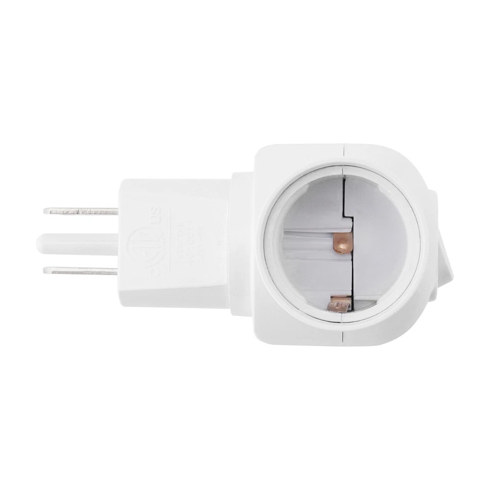 E26/E27 Plug in Light Socket 3-Prong Outlet Socket Adapter 360 Degrees Rotatable - Image 4 of 4