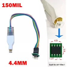 SOP8 150mil Connectors Test Clip Cable 4.4mm Space For EEPROM Programming NEW